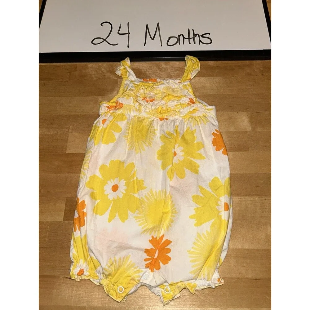 Baby Girl Flower Romper Size 24 Months